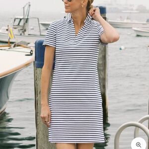 SOUTHERN TIDE Demi Stripe Short Sleeve Polo Dress